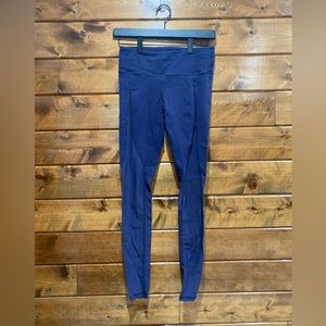 Alo Yoga Navy Blue Mesh Panel Leggings